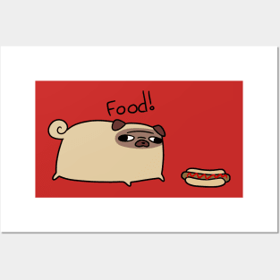 Food! Pug Posters and Art